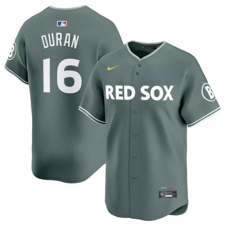 Men's Boston Red Sox #16 Jarren Duran Nike Green 2025 City Connect Limited Player Jersey