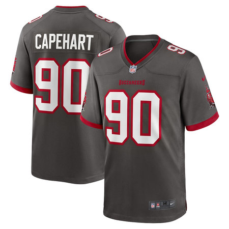 Youth Tampa Bay Buccaneers #90 DeMonte Capehart Nike Pewter Alternate Game Jersey