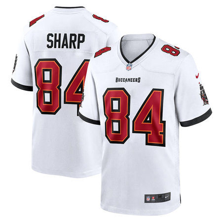 Youth Tampa Bay Buccaneers #84 Bauer Sharp Nike White Game Jersey