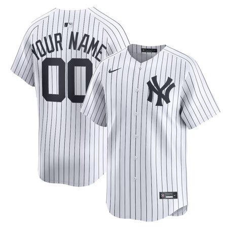 Youth New York Yankees Nike White Home Limited Custom Jersey