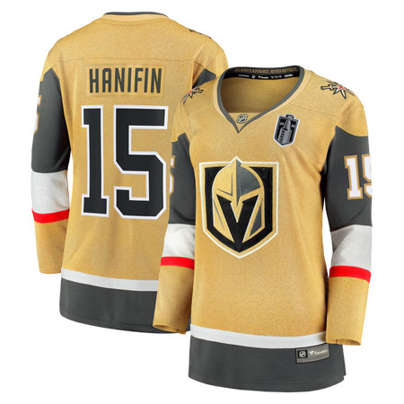 Women's Vegas Golden Knights #15 Noah Hanifin Fanatics Gold 2026 Stanley Cup Final Jersey