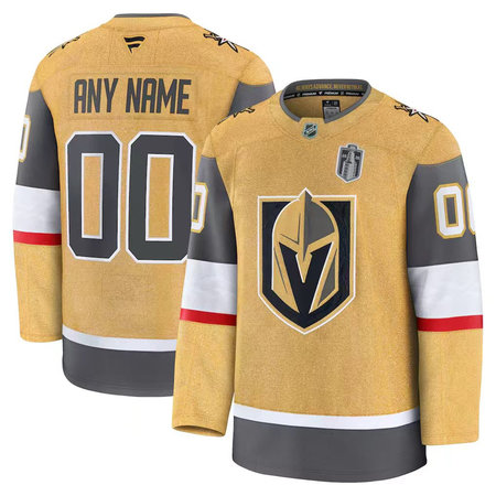 Men's Vegas Golden Knights Fanatics Gold 2026 Stanley Cup Final Premium Custom Jersey
