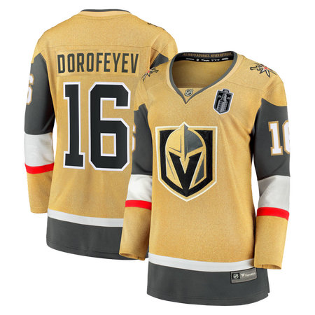 Women's Vegas Golden Knights #16 Pavel Dorofeyev Fanatics Gold 2026 Stanley Cup Final Jersey