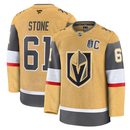 Men's Vegas Golden Knights #61 Mark Stone Fanatics Gold 2026 Stanley Cup Final Premium Jersey