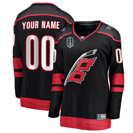 Women's Carolina Hurricanes Fanatics Black 2026 Stanley Cup Final Home Custom Jersey