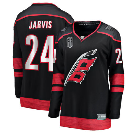 Women's Carolina Hurricanes #24 Seth Jarvis Black 2026 Stanley Cup Final Home Jersey