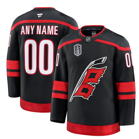 Men's Carolina Hurricanes Fanatics Black 2026 Stanley Cup Final Home Premium Custom Jersey