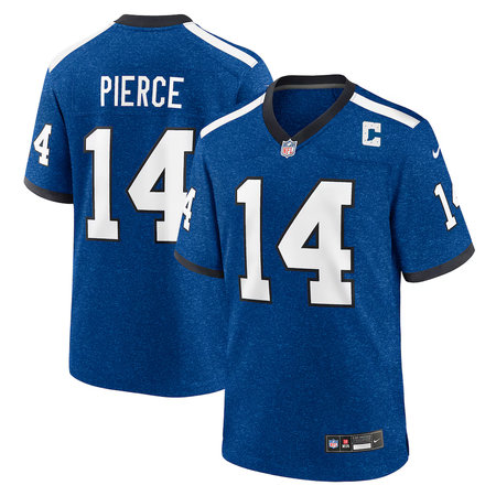 Men's Indianapolis Colts #14 Alec Pierce Nike Blue Alternate Game Jersey
