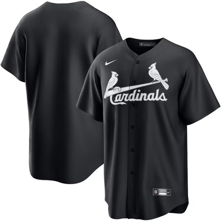Men's St. Louis Cardinals Nike Black Lights Out Replica Jersey