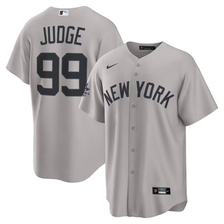 Men's New York Yankees #99 Aaron Judge Nike Gray 2025 MLB All-Star Game Road Limited Player Jersey