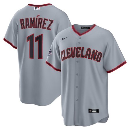 Youth Cleveland Guardians #11 Jose Ramirez Nike Gray 2025 MLB All-Star Game Road Replica Player Jersey