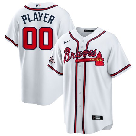 Men's Atlanta Braves Nike White 2025 MLB All-Star Game Home Custom Replica Jersey