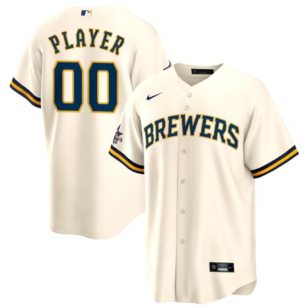 Youth Milwaukee Brewers Nike Cream 2025 MLB All-Star Game Home Custom Replica Jersey