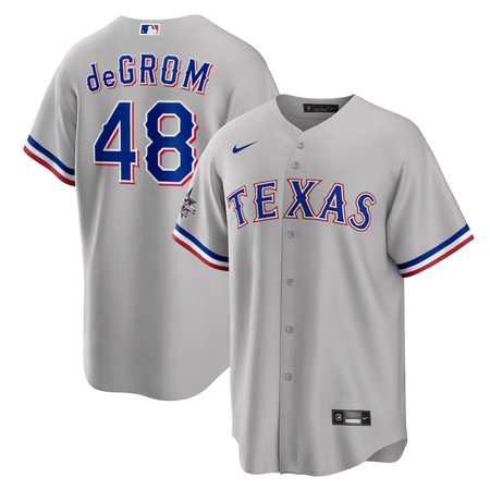 Youth Texas Rangers #48 Jacob deGrom Nike Gray 2025 MLB All-Star Game Replica Player Jersey