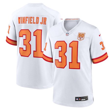 Youth '76 Tampa Bay Buccaneers #31 Antoine Winfield Jr. Nike White 50th Season Game Jersey