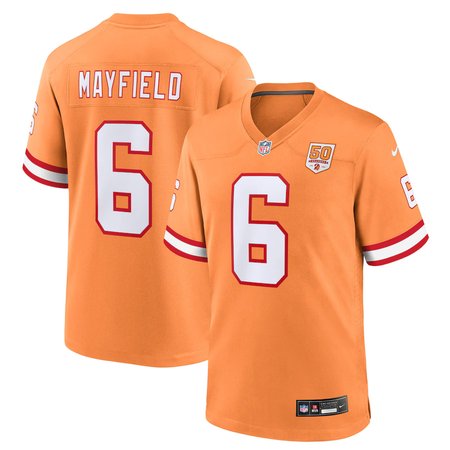 Men's Tampa Bay Buccaneers #6 Baker Mayfield Nike Creamsicle 50th Season Game Jersey
