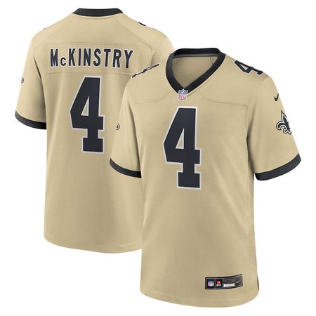 Men's New Orleans Saints #4 Ga'Quincy McKinstry Nike Gold Gameday Golds Alternate Game Player Jersey