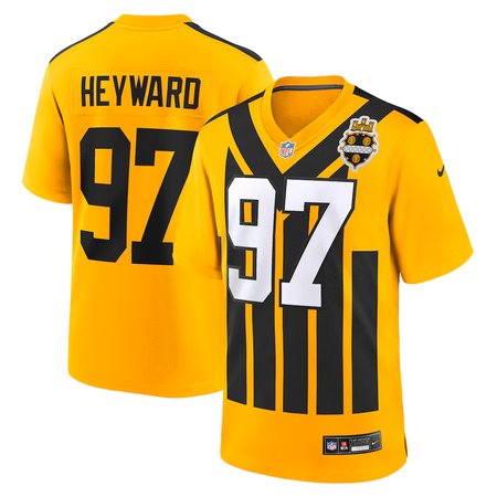 Youth Pittsburgh Steelers #97 Cameron Heyward Nike Gold Alternate 1933 Throwback Game Jersey