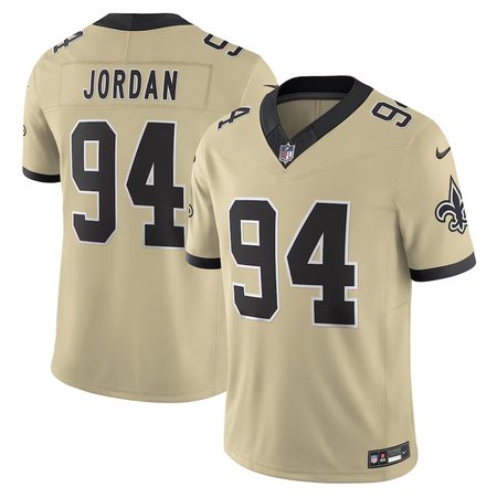 Men's New Orleans Saints #94 Cameron Jordan Nike Gold Alternate Gameday Golds Alternate Vapor F.U.S.E. Limited Jersey