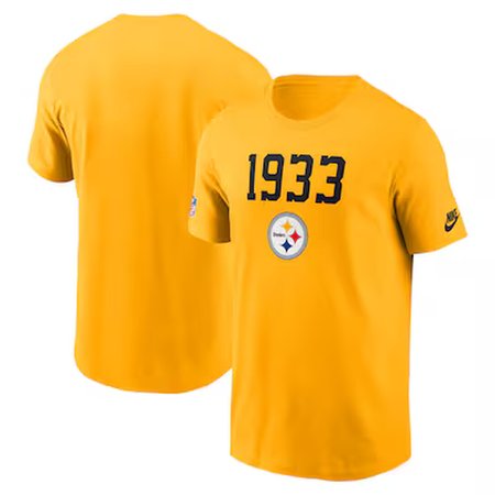 Men's Pittsburgh Steelers Nike Gold 1933 Alt Pack Onside Conversion Performance T-Shirt