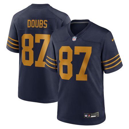Youth Green Bay Packers #87 Romeo Doubs Nike Navy The 1923 Classic Game Jersey