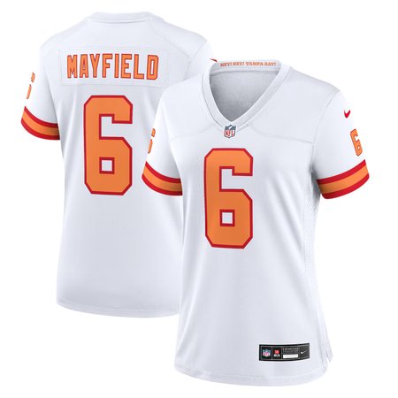 Women's '76 Tampa Bay Buccaneers #6 Baker Mayfield Nike White Player Game Jersey