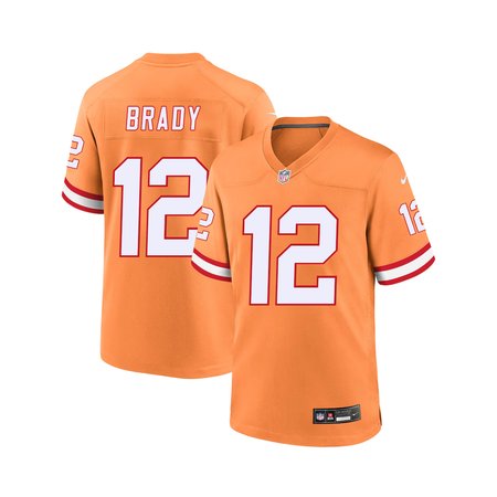Youth '76 Tampa Bay Buccaneers #12 Tom Brady Nike Orange Player Game Jersey