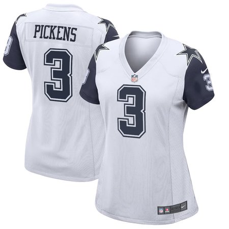 Women's Dallas Cowboys #3 George Pickens Nike White Game Jersey