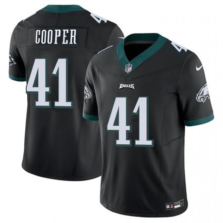Youth Philadelphia Eagles #41 Darius Cooper Black F.U.S.E Vapor Untouchable Limited Stitched Football Jerse