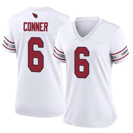 Women's Arizona Cardinals #6 James Conner White 2023 F.U.S.E. Vapor Untouchable Limited Stitched Football Jersey