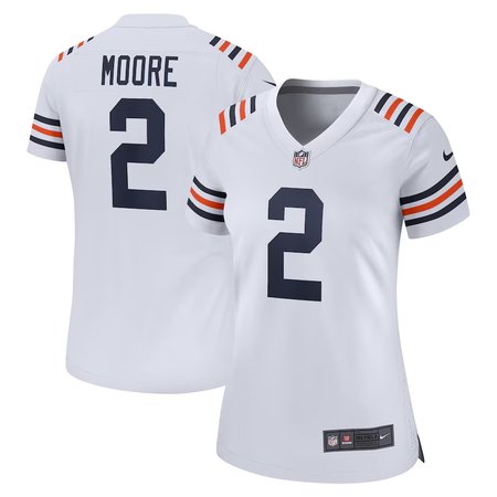 Women's Chicago Bears #2 D.J. Moore Nike White Alternate Game Jersey