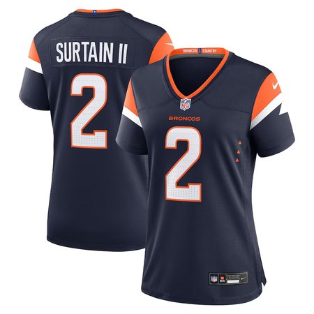 Women's Denver Broncos #2 Patrick Surtain II Nike Navy Mile High Collection Alternate Game Jersey