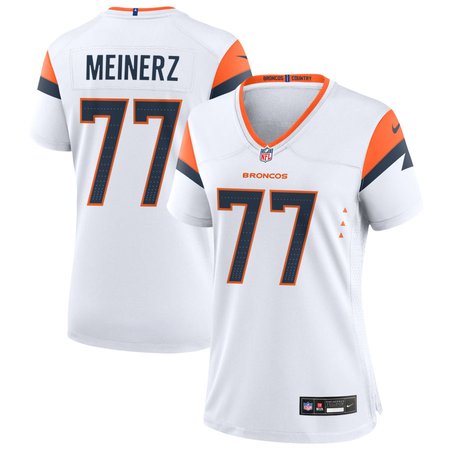 Women's Denver Broncos #77 Quinn Meinerz White Alternate Game Jersey