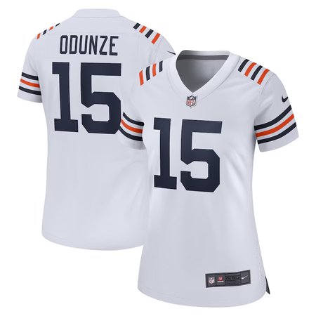 Women's Chicago Bears #15 Rome Odunze Nike White Alternate Game Jersey