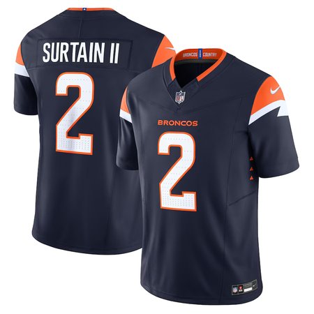Men's Denver Broncos #2 Patrick Surtain II Nike Navy Mile High Collection Vapor F.U.S.E. Limited Jersey
