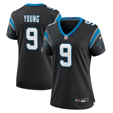 Women's Carolina Panthers #9 Bryce Young Nike Black Team Game Jersey