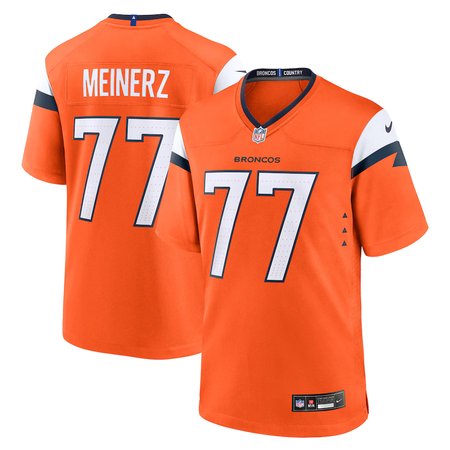 Men's Denver Broncos #77 Quinn Meinerz Nike Orange Team Game Jersey