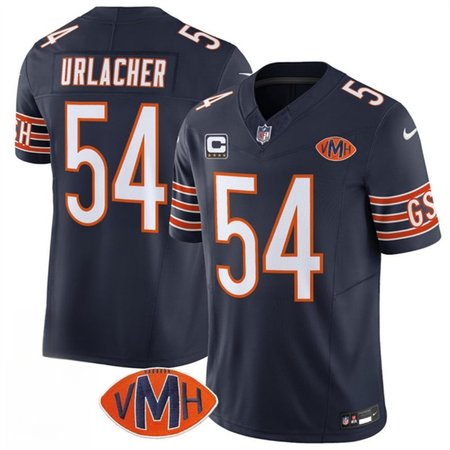 Youth Chicago Bears #54 Brian Urlacher Navy 2025 F.U.S.E. With 4-Star C Patch VMH Patch Vapor Untouchable Limited Stitched Football Jersey