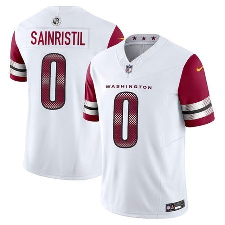Youth Washington Commanders #0 Mike Sainristil Nike White F.U.S.E. Vapor Limited Stitched Football Jersey