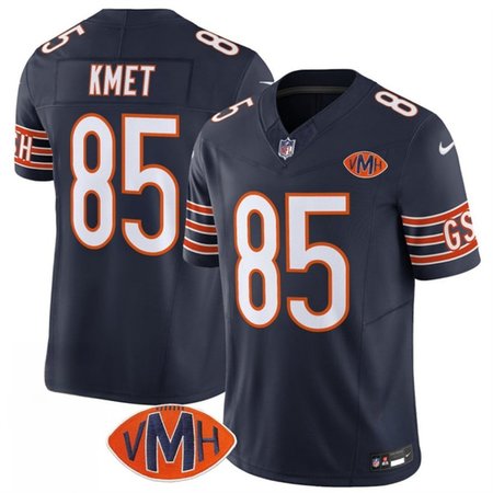 Youth Chicago Bears #85 Cole Kmet Navy 2025 F.U.S.E. With VMH Patch Vapor Untouchable Limited Stitched Football Jersey