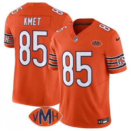 Youth Chicago Bears #85 Cole Kmet Orange 2025 F.U.S.E. With VMH Patch Vapor Untouchable Limited Stitched Football Jersey