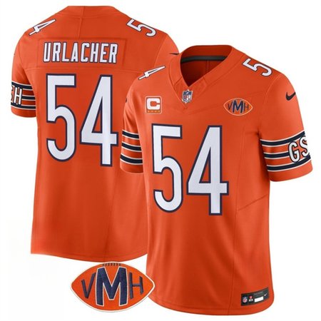 Youth Chicago Bears #54 Brian Urlacher Orange 2025 F.U.S.E. With 4-Star C Patch VMH Patch Vapor Untouchable Limited Stitched Football Jersey
