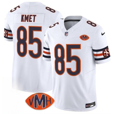Youth Chicago Bears #85 Cole Kmet White 2025 F.U.S.E. With VMH Patch Vapor Untouchable Limited Stitched Football Jersey
