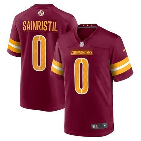 Youth Washington Commanders #0 Mike Sainristil Nike Burgundy Game Jersey