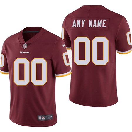 Men's Washington Commanders Custom Burgundy Vapor Stitched Football Jersey