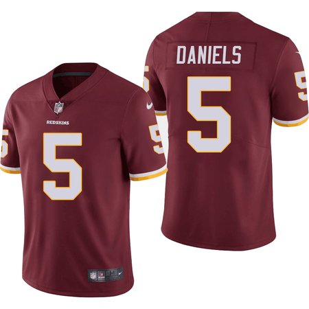 Youth Washington Commanders #5 Jayden Daniels Burgundy Vapor Stitched Football Jersey