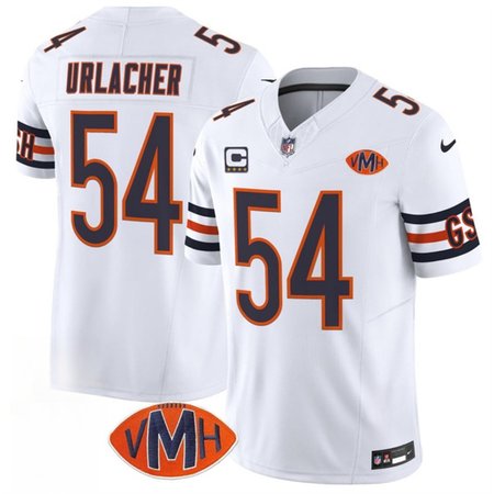 Youth Chicago Bears #54 Brian Urlacher White 2025 F.U.S.E. With 4-Star C Patch VMH Patch Vapor Untouchable Limited Stitched Football Jersey