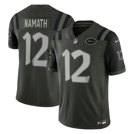 Men's New York Jets #12 Joe Namath Black Rivalries Collection F.U.S.E. Vapor Limited Stitched Jersey