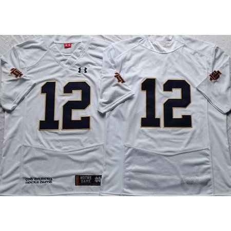 Youth Notre Dame Fighting Irish #12 Ian Book White Stitched Jersey