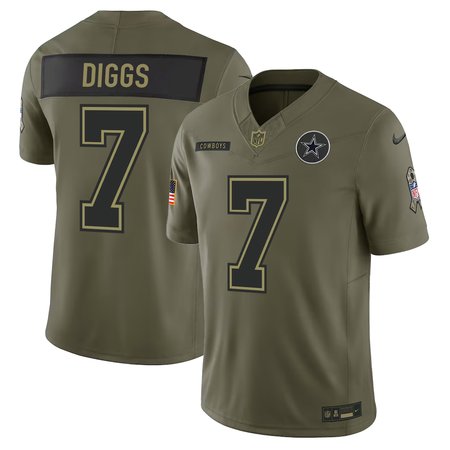Youth's Dallas Cowboys #7 Trevon Diggs Nike Olive 2025 Salute to Service Retired Limited Jersey